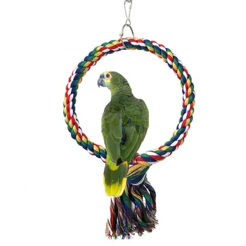 Sfoara bumbac Pasăre Leagăn Jucărie pentru Papagal Papagal Papagalul Conure Papagalul Gri African Macaw Amazon Lovebird Cușcă Biban Sta