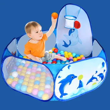 Desene Animate Delfin Model Ocean Ball Pool Copil Ball Pit Pliabil Lavabil Jucărie Piscină Pentru Copii Hexagon Ocean Joc Cort Casa