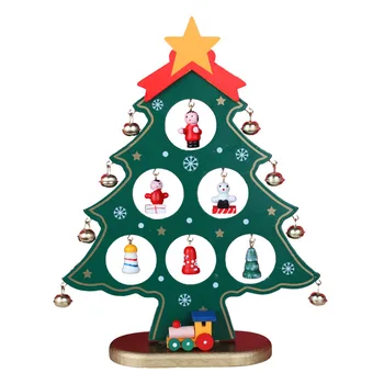 Pomul De Crăciun Din Lemn Decor De Birou De Clopote Ornamente Pomi De Copii Cadou Petrecere Acasă Decor Pom De Crăciun Agățat Ornamente