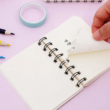 Ursul Desene Animate Flip Bobina Notebook Student Portabil De Buzunar Notepad Mini-Notebook-A7