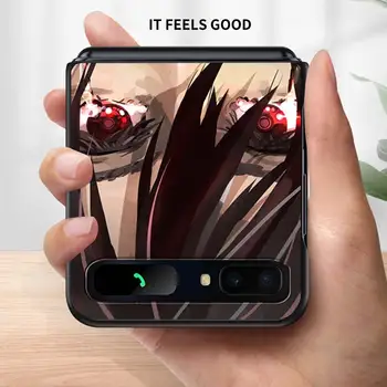 Moda PC Greu de Caz Pentru Samsung Galaxy Z Flip Ori Cover Pentru Galaxy Z Flip 5G Shell Coque Funda Capa Atac Pe Titan Mikasa