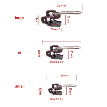 6/12Pcs Universal Instant Fix Fermoar Kituri de Reparatii Pentru Înlocuirea Zip Slider Dinți de Salvare Nou Design Fermoare de Cusut Îmbrăca cu Fermoar