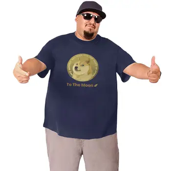 Dogcoin DOGE Câine Grafic Bărbați Supradimensionate Tricouri de Bumbac Respirabil Plus Dimensiune Top Tee pentru Barbati de Vara cu Maneci Scurte T-shirt 6XL