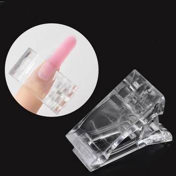1buc sfaturi de unghii clip transparent cristal degetul rapid gel de construcție DIY extensie unghii false manichiura de artă instrument MZ071