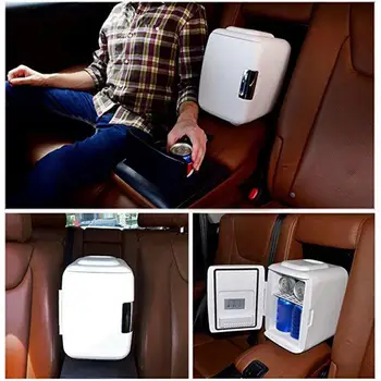 Masina 4L Mini-Frigider Mic Vehicul Universal Acasă Dormitor cu Dublă utilizare Cooler Frigider de uz Casnic Piese Accesorii koelkast