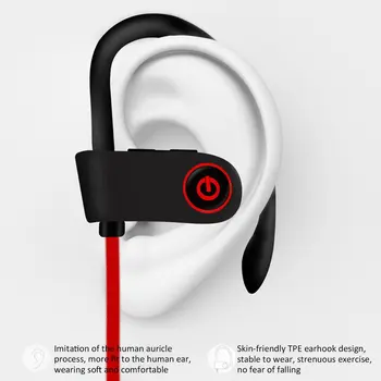 Sport compatibil Bluetooth Căști Impermeabil fără Fir Căști cu Microfon HD Stereo în Ureche Căști de Anulare a Zgomotului Căști