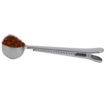 PREUP din Oțel Inoxidabil Coffee Scoop Cu Etanșare Clip Sac de Cafea Perfectă Măsurare Lingură Linguriță de Argint Acasă Instrument de Gadget