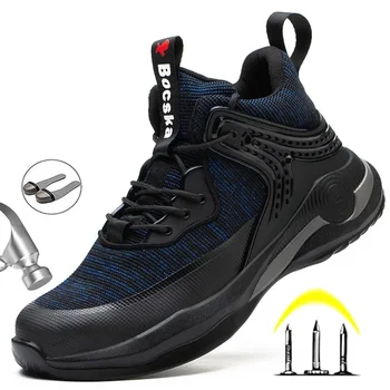 Oameni Lucrează Adidași Indestructibil Cizme De Lucru Ușoare Bărbați Cizme Bombeu Metalic Pantofi De Protecție Cizme De Iarna Barbati Steel Toe Pantofi