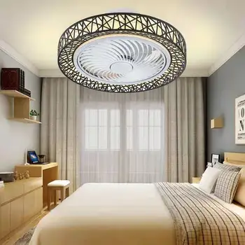 Stil European modern, inteligent cu LED-uri ventilator de tavan lampa cu telecomanda dormitor decorativa ventilator de tavan