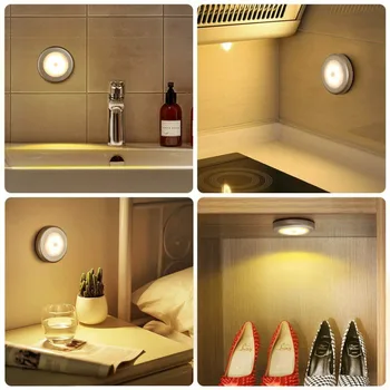 Senzor de mișcare, noapte, lumini decor dormitor Smart LED lumina 6LED Detector de perete decorativ, lampa scara dulap cameră culoar de iluminat