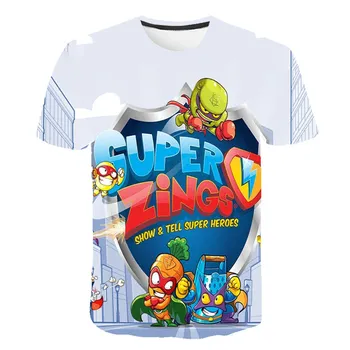 Super Zings 3D Moda T-shirt de Vara cu Maneci Scurte O-neck Tricou Superzings Tees Pentru Copii de Ziua Topuri Fete T-shirt