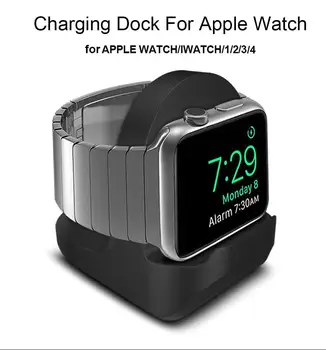 Silicon Taxa de Stand Holder Stație de Andocare pentru Apple Watch Serie 1/2/3 42mm 38mm Incarcator Cablu