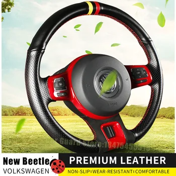 Pentru VW Beetle capac volan Mână cusatura Premium volan îmbrăcat în piele mâner Beetle accesorii auto stil sport