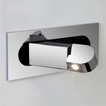 Încastrate în Interior 3W LED-uri Lumina de Perete cu Unghi Reglabil Liber Noptieră Veioză Lumina Alb Cald pentru Hotel Cafe Acasă Lămpi de Perete